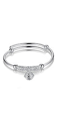 Pulsera chapada en plata con abalorios